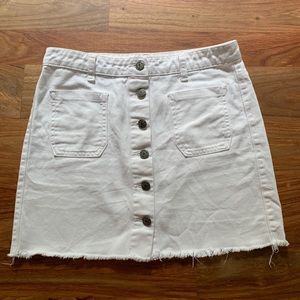 BDG white mini skirt